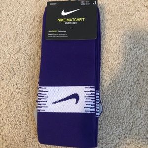 Purple Nike soccer socks